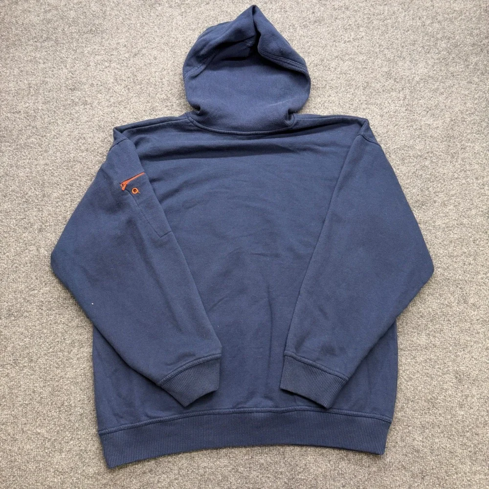 Nike Team Auburn Tigers Hoodie Navy Blue Orange AU Logo Sleeve Pocket Womens L
